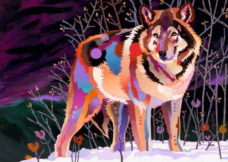 Puzzle Lobo nocturno 1000 piezas