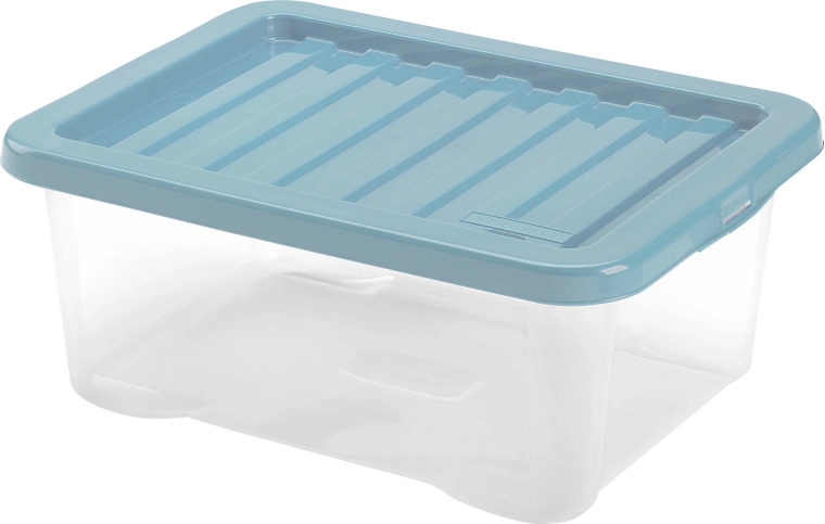 Caja de almacenamiento de plástico con tapa HEIDRUN Quasar 18 l