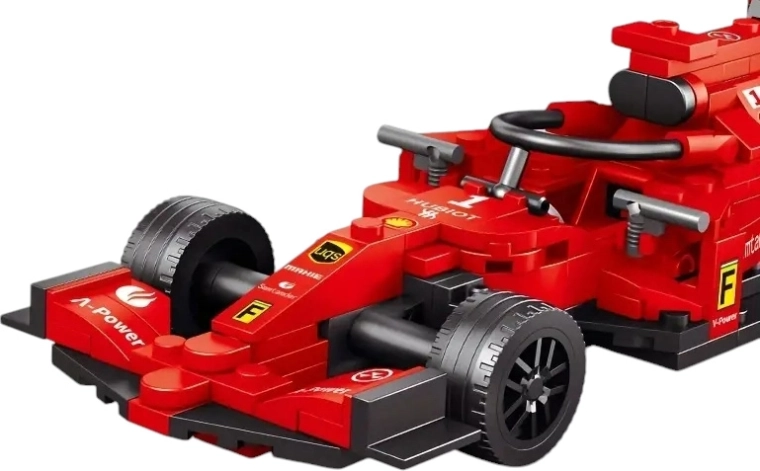 Set de construcción de monoplaza de carreras F1 – rojo, 266 piezas
