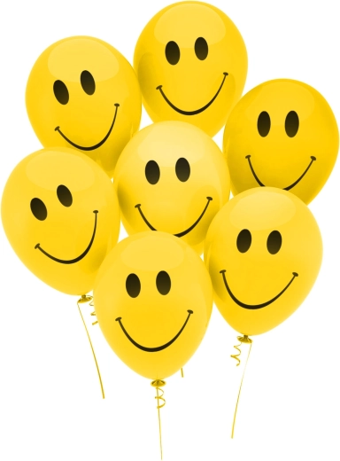 Set de globos amarillos con estampado negro