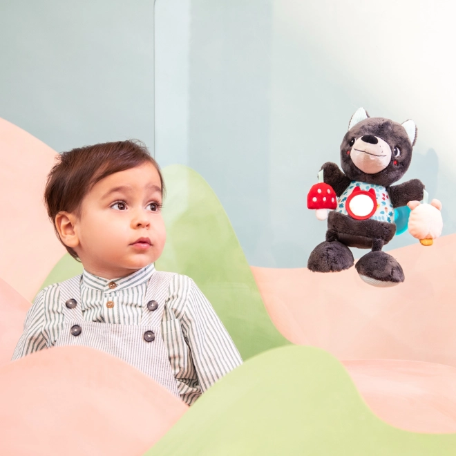 Juguete de peluche de viaje con actividades lobo LUDVÍK