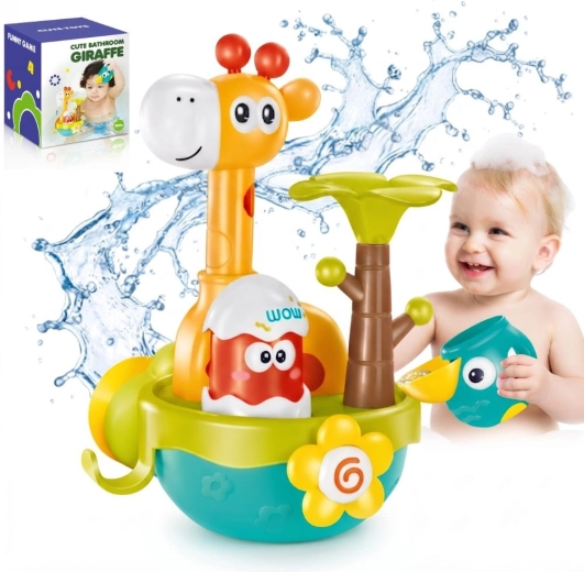 Juguete de baño Woopie Baby con jirafa, ventosas y embudo