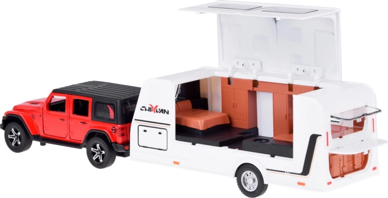 Caravana abatible con interior equipado