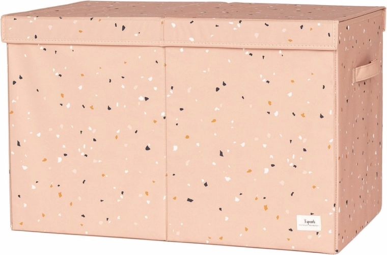3 Sprouts baúl para juguetes recycled terrazzo clay