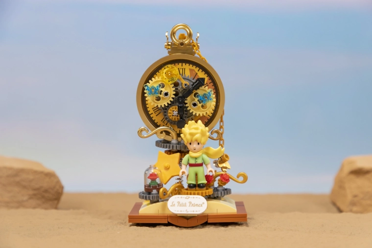 Elegante “reloj de bolsillo” con engranajes dorados