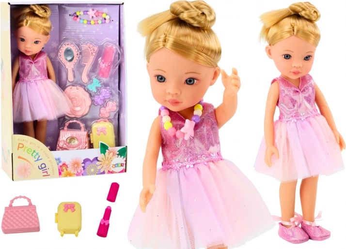 Bailarina rosa – muñeca con accesorios y vestido