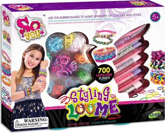 Tasia set para fabricar pulseras con gomitas sin látex – 700 uds.