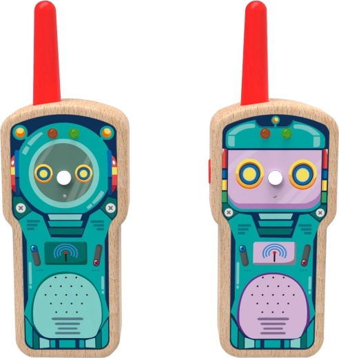 2Kids Toys walkie-talkies infantiles de madera con robot (set de 2 uds.)