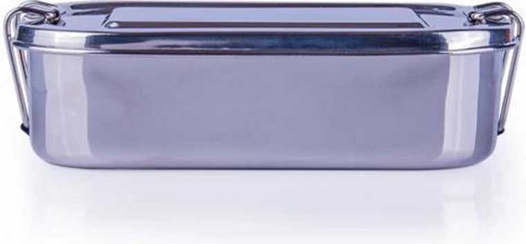 Fiambrera Tiffin de acero inoxidable con acabado brillante 1 l