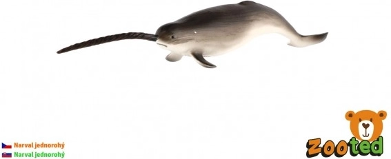 Figura realista de plástico de narval de 20 cm