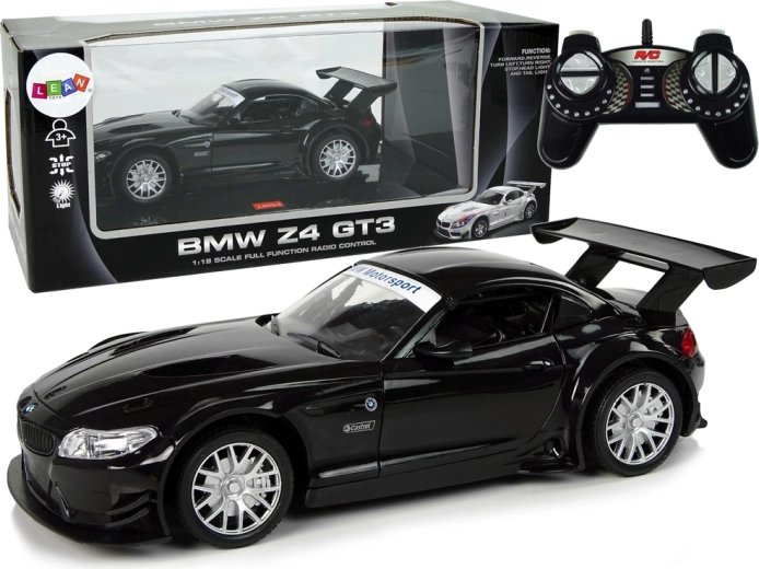 Coche RC BMW Z4 GT3 1:18 negro con luces 2.4 GHz