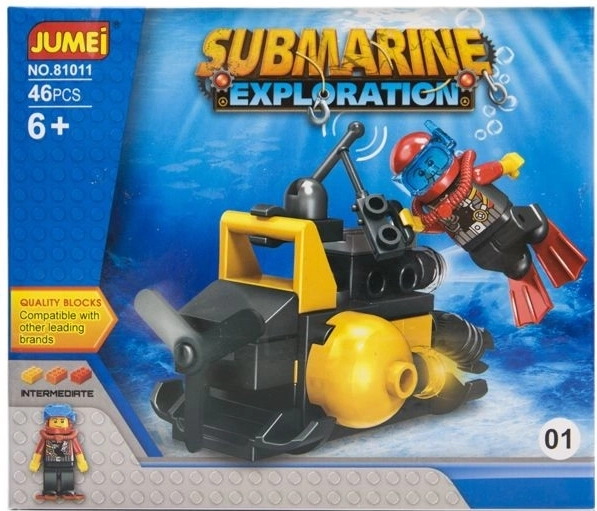 Set de construcción Jumei submarino – expedición submarina (46 piezas, 14 × 12 cm) - 1 pieza