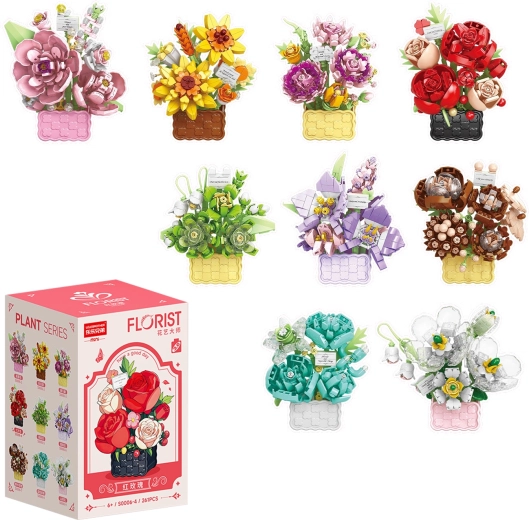 Florist cestas de flores y ramos abundantes, 9 tipos