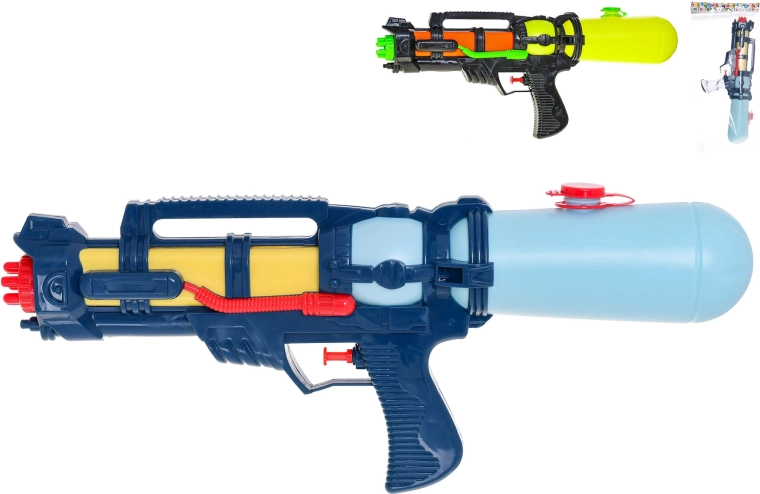 Pistola de agua de 42 cm con depósito y bomba para niños