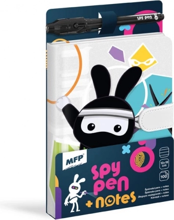 Bloc de notas con imán SPY NOTES - conejo ninja negro