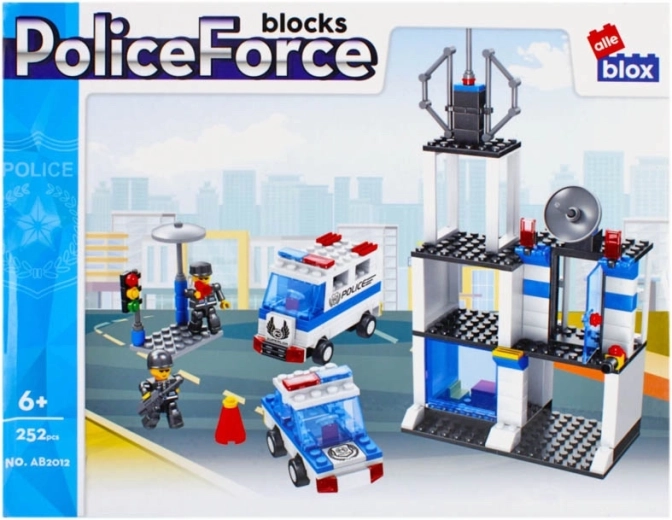 Set de construcción de comisaría de policía, 252 piezas