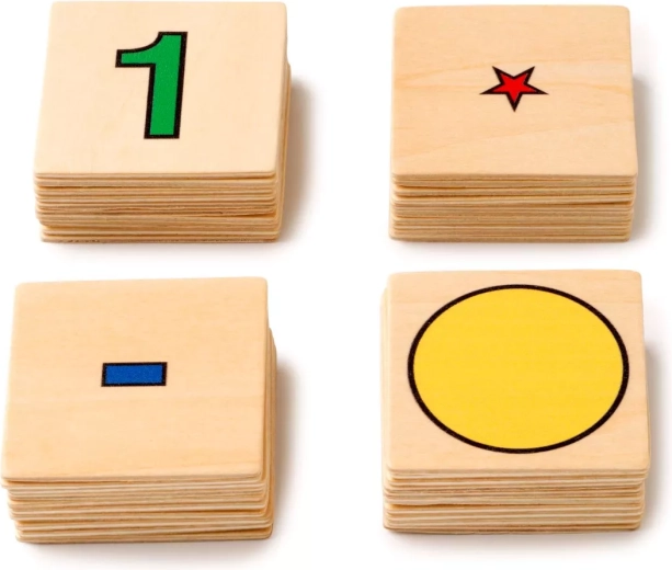 40 tarjetas de madera para emparejar y practicar
