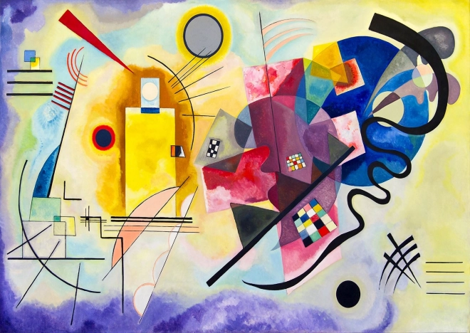 Puzzle Vassily Kandinsky Amarillo, rojo, azul 1000 piezas