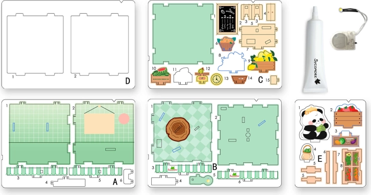 Mundo chibi – mini caja con panda - 1 unidad