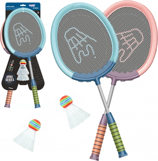 Juego de raquetas y volantes Woopie para bádminton