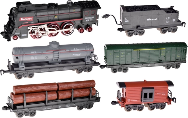 Tren completo con cinco vagones