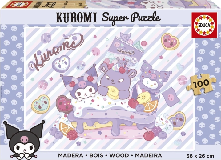 Puzzle de madera Educa Kuromi 100 piezas