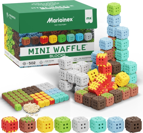 Set de construcción Mini Waffle Blocks 502 piezas MARIOINEX