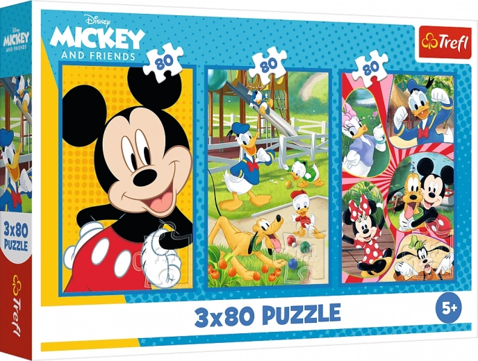 Puzzle 3x80 – equipo MICKEY MOUSE de Trefl