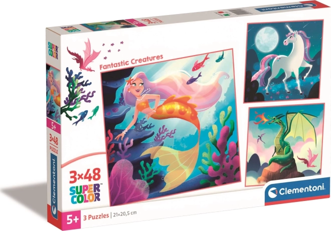Puzzle Clementoni criaturas fantásticas 3×48 piezas