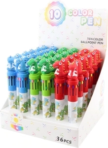 Bolígrafo con dinosaurios 10 colores