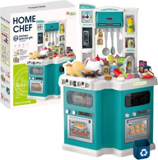 Gran cocina infantil Home Chef con sonidos y luces, 109 accesorios