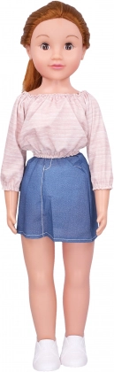 Muñeca caminante de 70 cm con ojos parpadeantes – Muñeca caminante con pantalones cortos, 70 cm