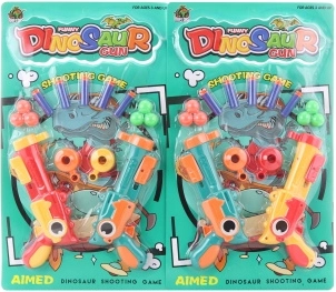 Pistola de dinosaurio para dardos de espuma y pelotas – set para niños