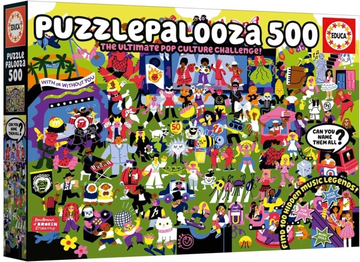 Educa puzzle Puzzlepalooza 500 piezas – desafío musical de búsqueda