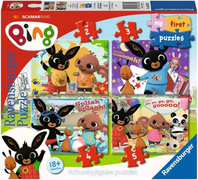 Mis primeros puzzles Bing – diversión con amigos 4 en 1 (2–5 piezas) RAVENSBURGER