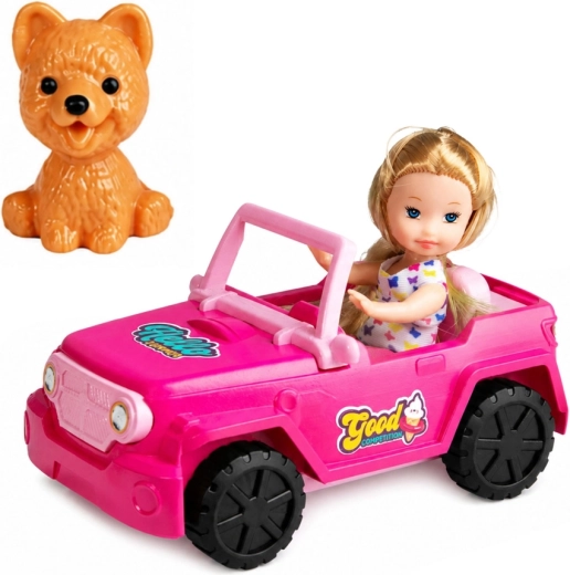 Muñeca y perrito para juego de roles