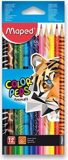 MAPED lápices de colores triangulares Color'Peps Animals 12 uds