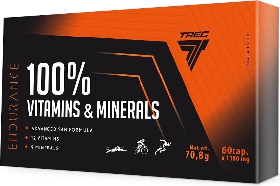 Trec Endurance 100% vitaminas y minerales multivitamínico para deportistas 60 cápsulas