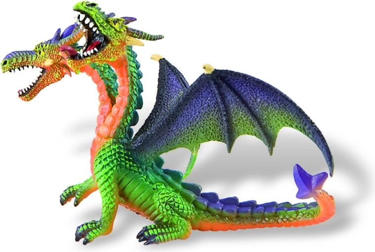 Bullyland dragón de dos cabezas – figura de colores