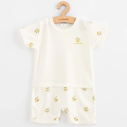Mono de verano para bebé de algodón orgánico NEW BABY Olivas