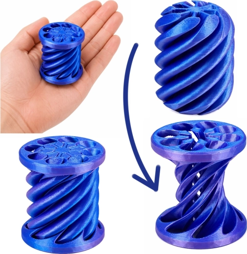 Construcción 3D en espiral para un giro fluido