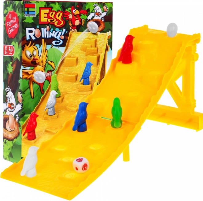 Juego de mesa Huevo que cae para niños 3+ – carrera de pájaros con dado y figuras