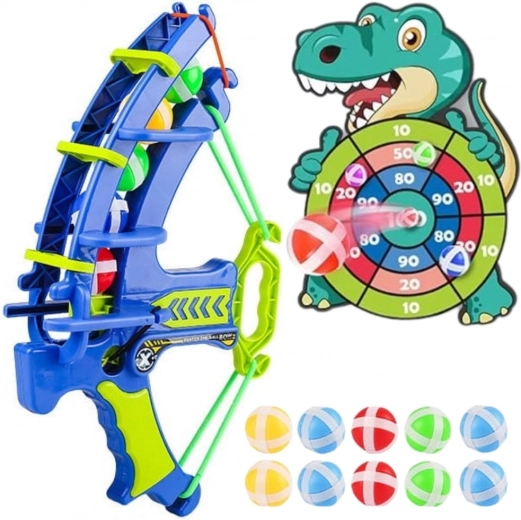 Wopie set divertido de dardos con ventosas Dino 2 en 1