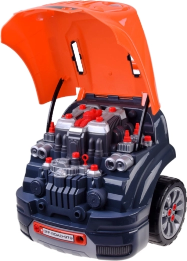 Capó abatible y motor extraíble