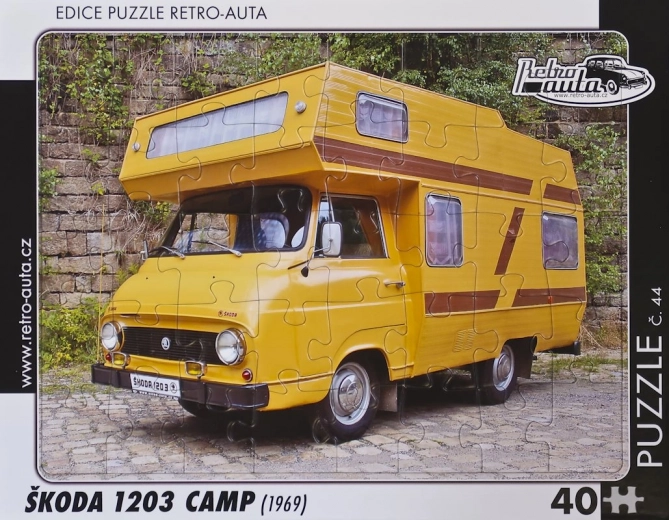 Puzzle Retro Coches Škoda 1203 Camp 40 piezas