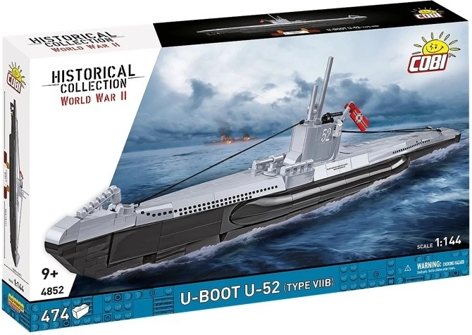 Kit de construcción del submarino U-BOAT U-52 tipo VIIB 1:144 (474 piezas)