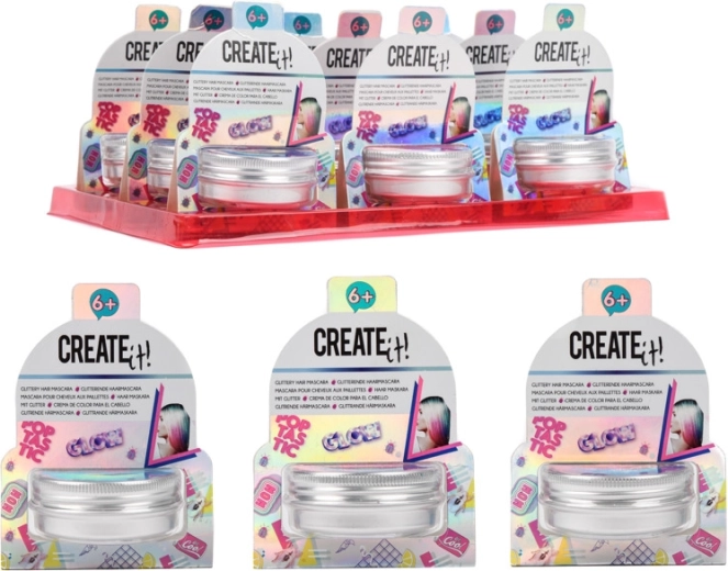 Create It! rímel capilar con purpurina para niños
