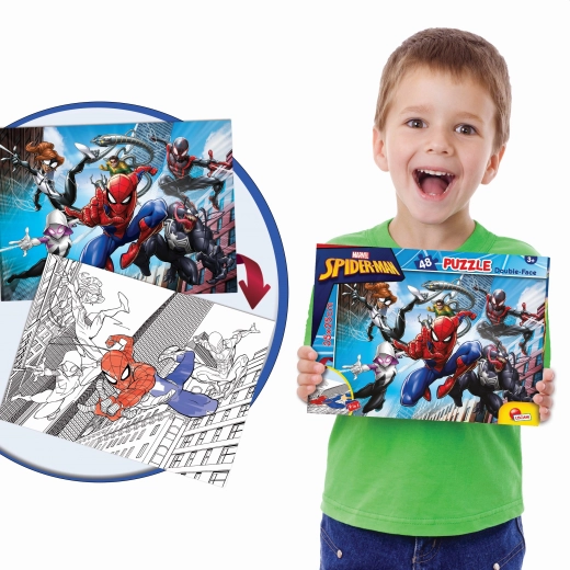Puzle de doble cara SPIDER-MAN de 48 piezas 35 × 25 cm