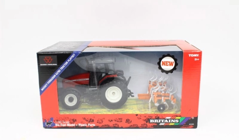 Britains Massey Ferguson 6290 tractor con cultivador 1:32