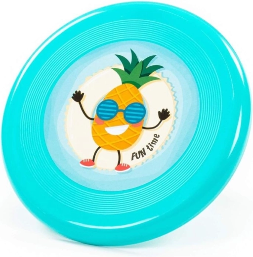 Plato volador frisbee con motivo de piña turquesa - 1 pieza